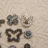 Antique Bronze Rhinestone Mickey & Butterfly Hair Clips