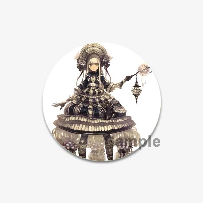 32/44/58mm Cute Cartoon Figure Miku Brooches Cosplay Singer Exquisit Badge for Collar Backpack Hat Accessory Handmade Pin Gift