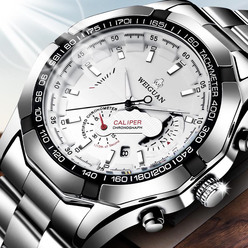 New Waterproof Luminous Men's Quartz Wristwatch - Trendy Korean Style, Fully Automatic, Domineering Design.