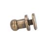200 Sets Chicago Screws Round Head Rivets 7x5mm DIY Handcraft Pure Copper Round Head Rivets Leather Rivets for Handbag Bronze