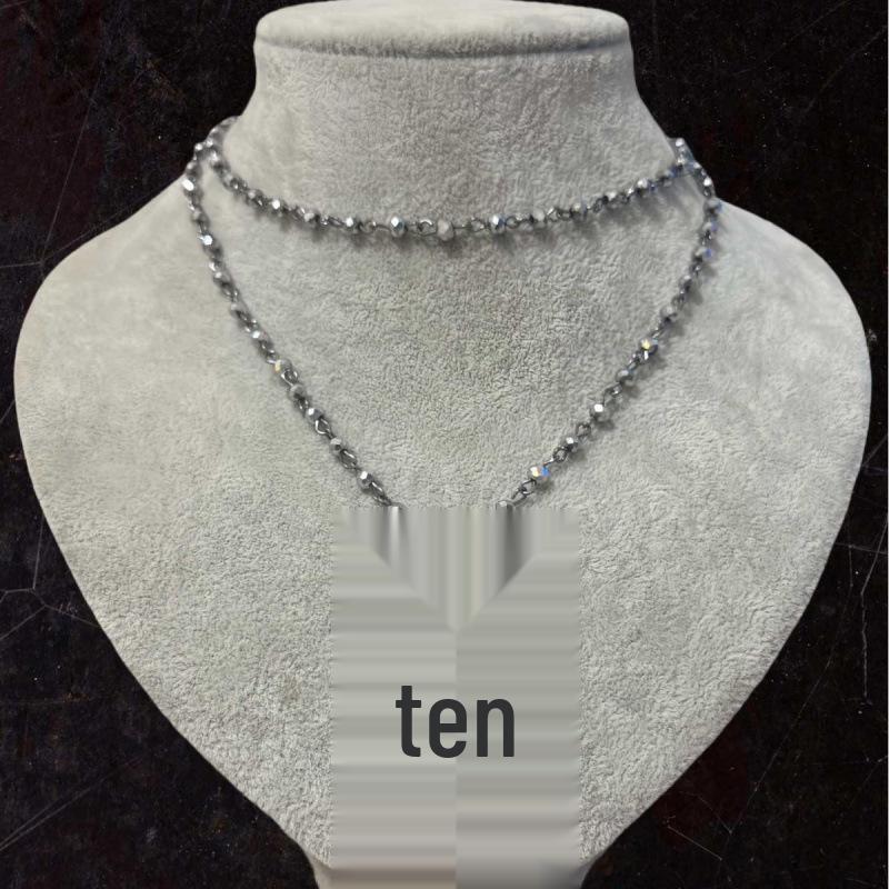 Gothic Layered Black Cross Necklace – Fashionable Vampire Beaded Design