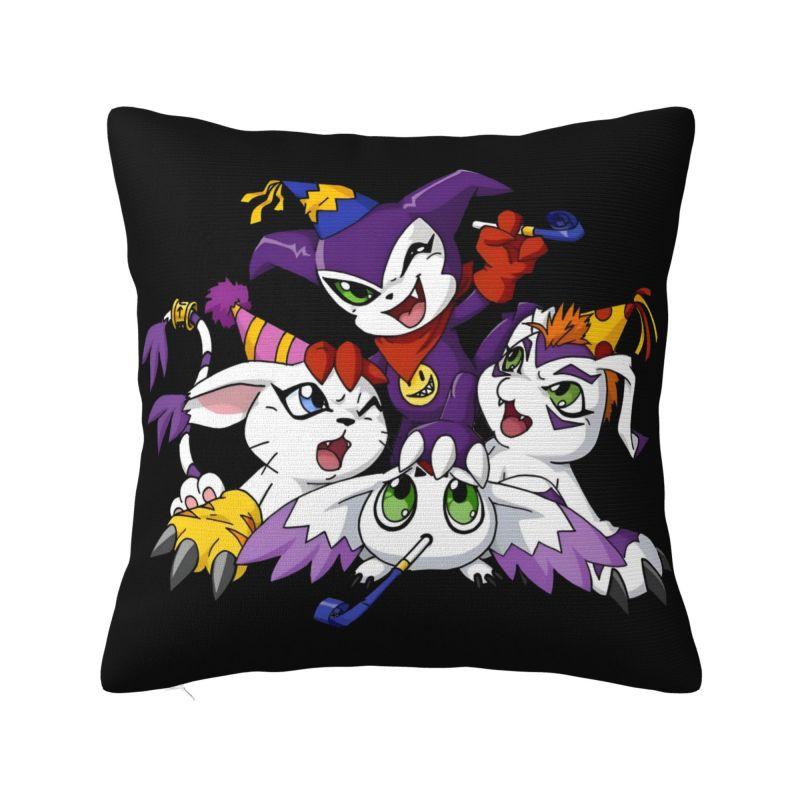 Custom Gatomon Modern Throw Pillow Cover Adventure Anime Chair Cushion
