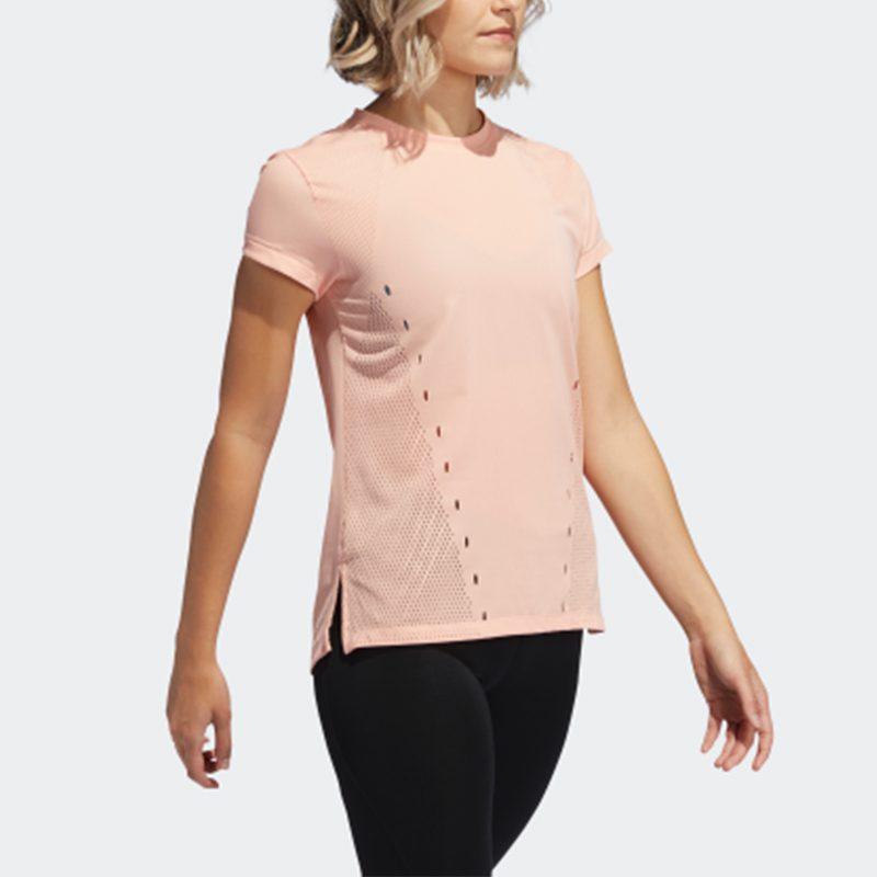 Adidas T Shirts Women's Glossy Powder Crew Neck Moderate Other EA3342