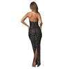 Robe Longue Ajustée à Strass pour Femme - Mode Europe & Amérique