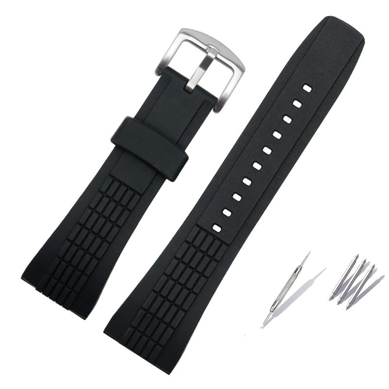 Für Seiko VELATURA/SRH Serie SPC007 Wasserdicht Schweißbeständig Silikon Outdoor Sport Gummi-Uhrenarmband Uhrenarmband Herren 26mm