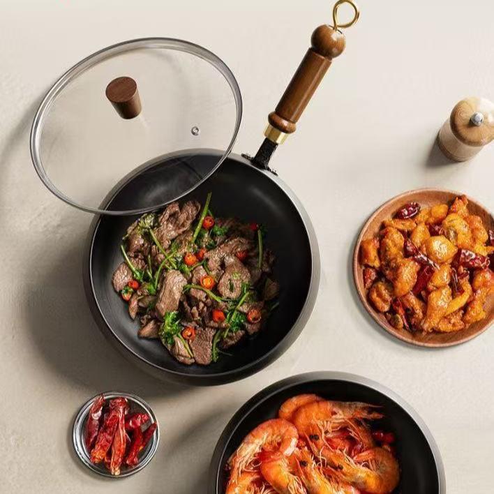 Big Belly Pot Household Stir Fry Pot Uncoated Non Stick Pot Handmade Iron Pot Cooked Iron Pot Stir Fry Pot Big Belly Iron Pot