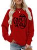 Women's Game Day Rugby Heart Long Sleeve Hoodie - Autumn/Winter Comfort
