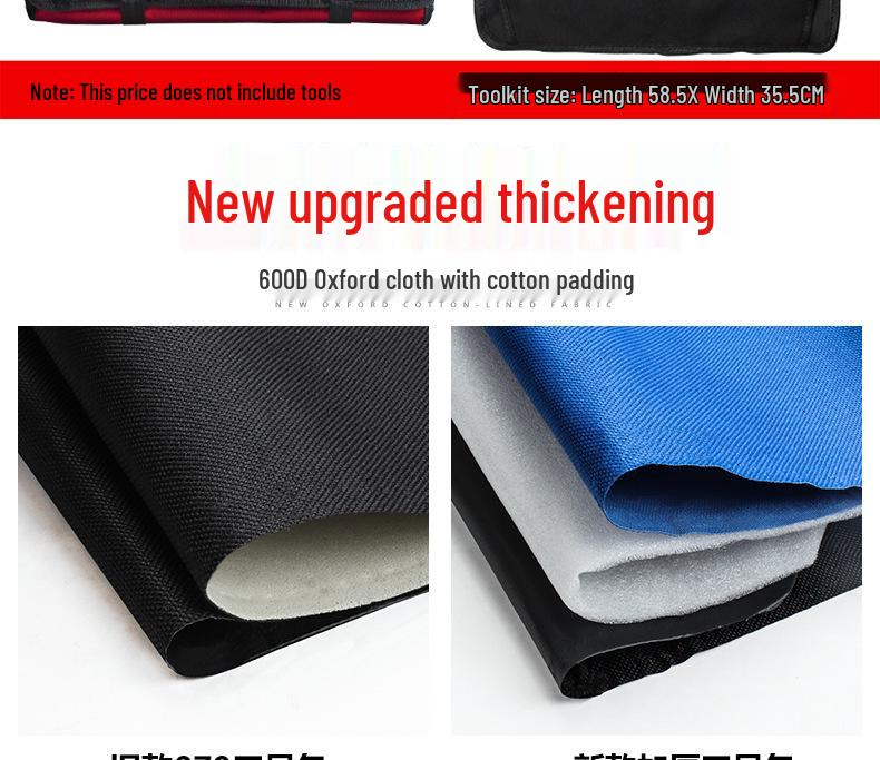 Multifunktionale Roll-Up Werkzeugtasche mit Taschen für Elektriker