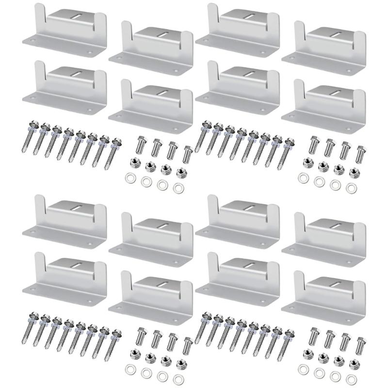 Easyly Install Solars Panel Z Brackets Heavy Type Rustproof Metal Mounts with Adjustable Angles for Home Use