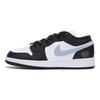 Jordan Air Jordan 1 Slip Resistant Abrasion Resistant Low top Vintage Basketball Shoes Men's Black White Blue 553558-131(Team85-)