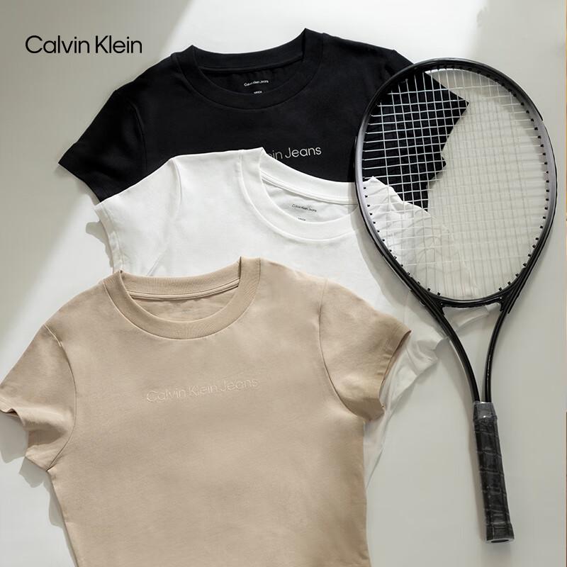 Calvin Klein Jeans Women s Graphic Knit Slim Fit T-Shirt XS