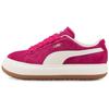 Suede Mayu Up Casual Thick Sole Low Top Sneakers Women Sneakers Burgundy 381650-06