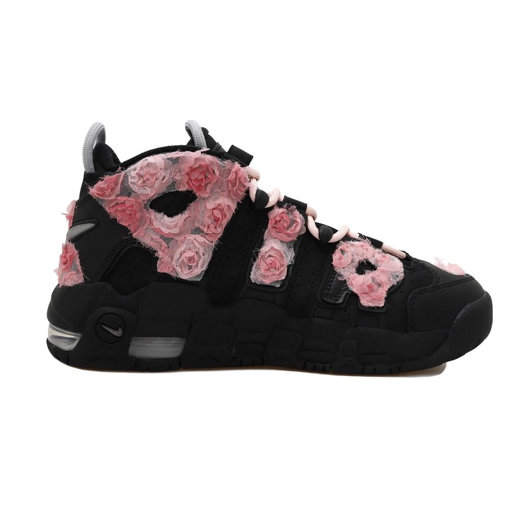 Nike Air More Uptempo Wysokie Trampki Koszykarskie Vintage Damskie Czarne Różowe DM0017-001(Team69-SBOX)