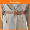 Style Womens Vintage Waist Belt Elliptical Metal Buckle Dress Shapewear Belt