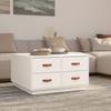  Coffee Table, White, 80x80x45 Cm, Solid Pine Wood
