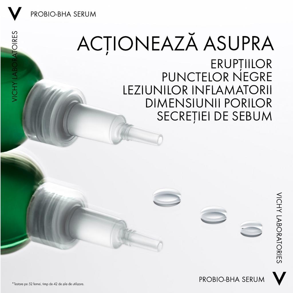 Vichy Normaderm Probio-BHA Anti-Imperfection Serum 30ml for Oily & Acne-Prone Skin, Oil Control, Blemish Treatment, Pore Refining