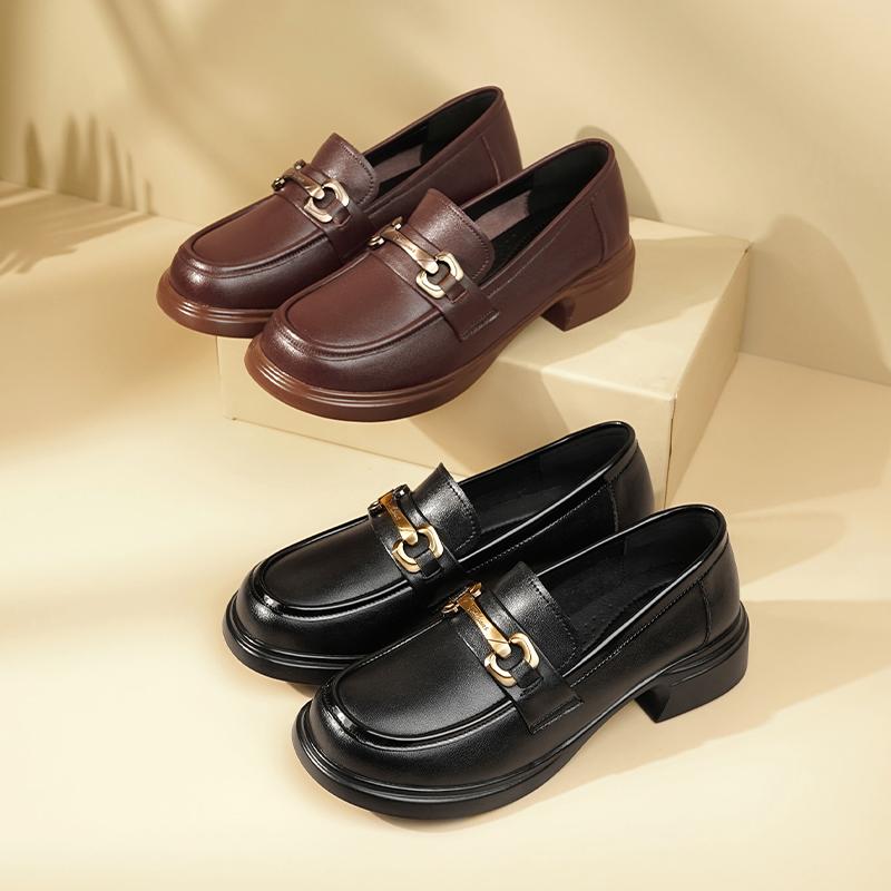 Fashion AIYUQI Loafers Women 2025 Genuine Leather Spring Shoes Women Casual British Style Slip-on Ladies Shoes