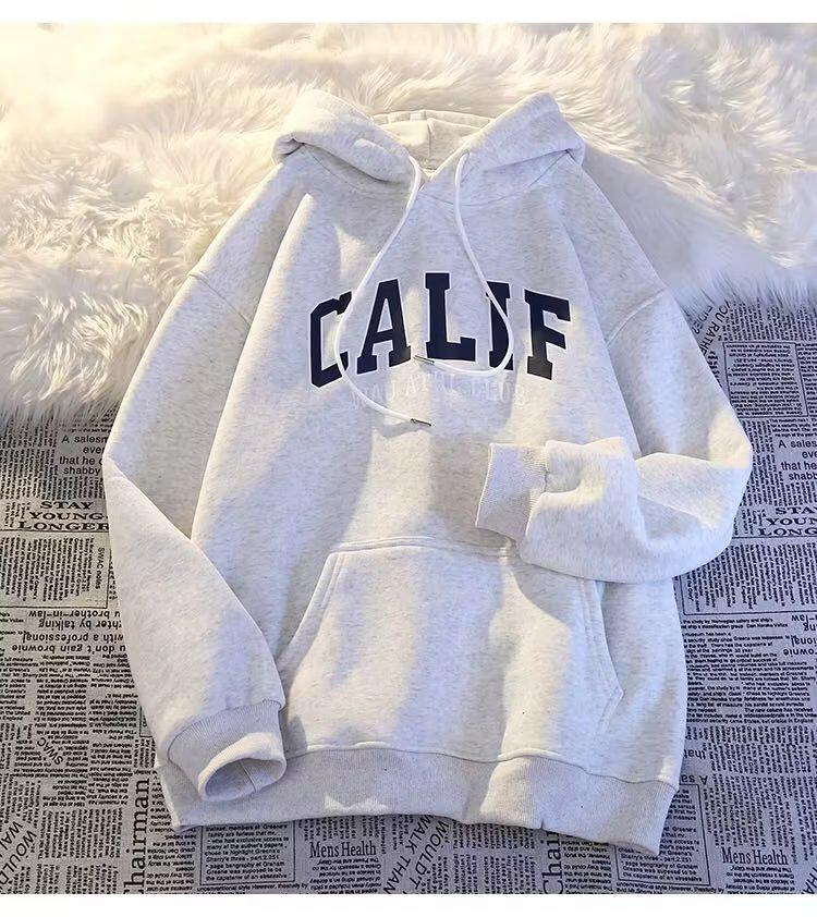 

Мужская бархатная толстовка свободного кроя осень/зима 2022 года — модная куртка свободного кроя в корейском стиле L светло-серый