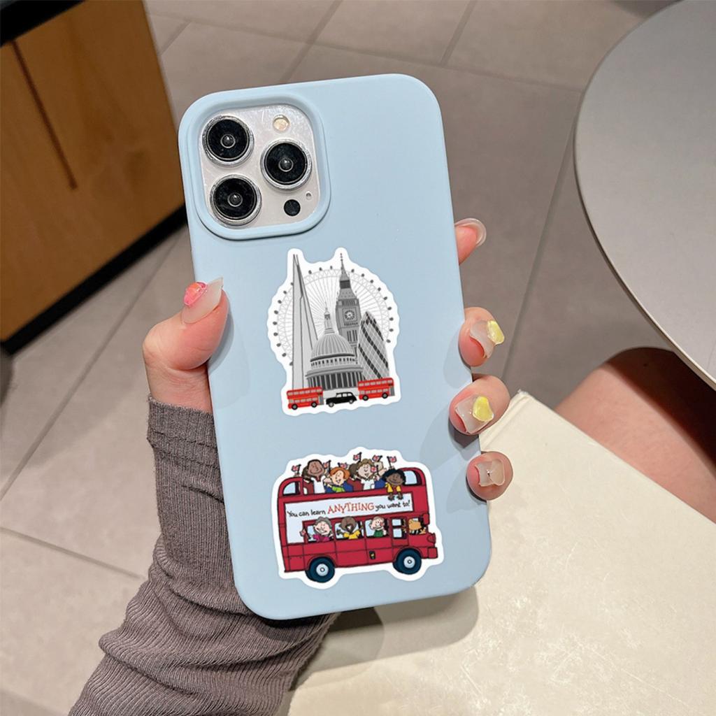 55pcs Suitcase Stickers Waterproof Stickers Scooter Computer Tablet Cartoon Decoration