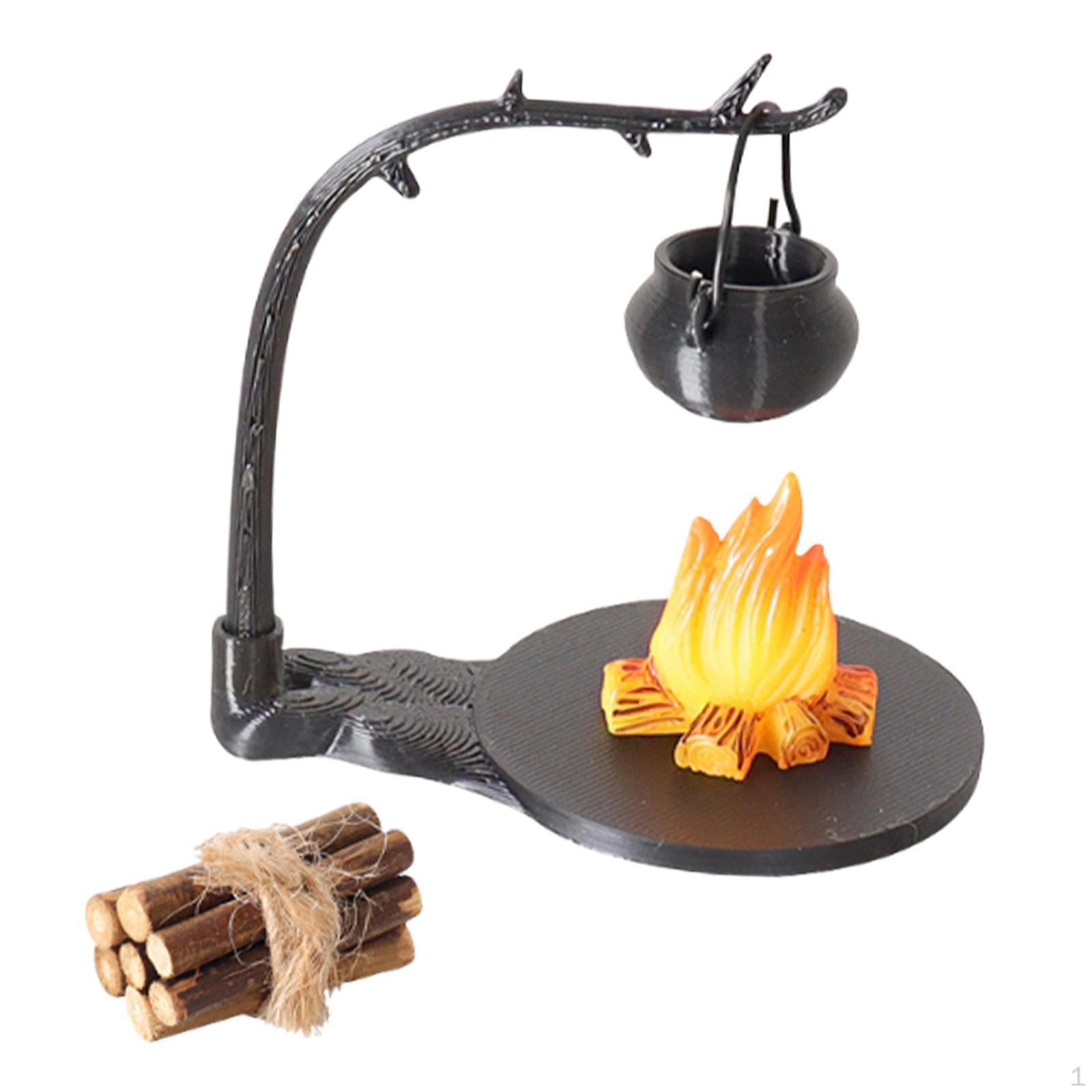 

5 Миниатюрных деревянных костров для кукольного домика масштаба 1/12 со пнем для песочного стола Style C