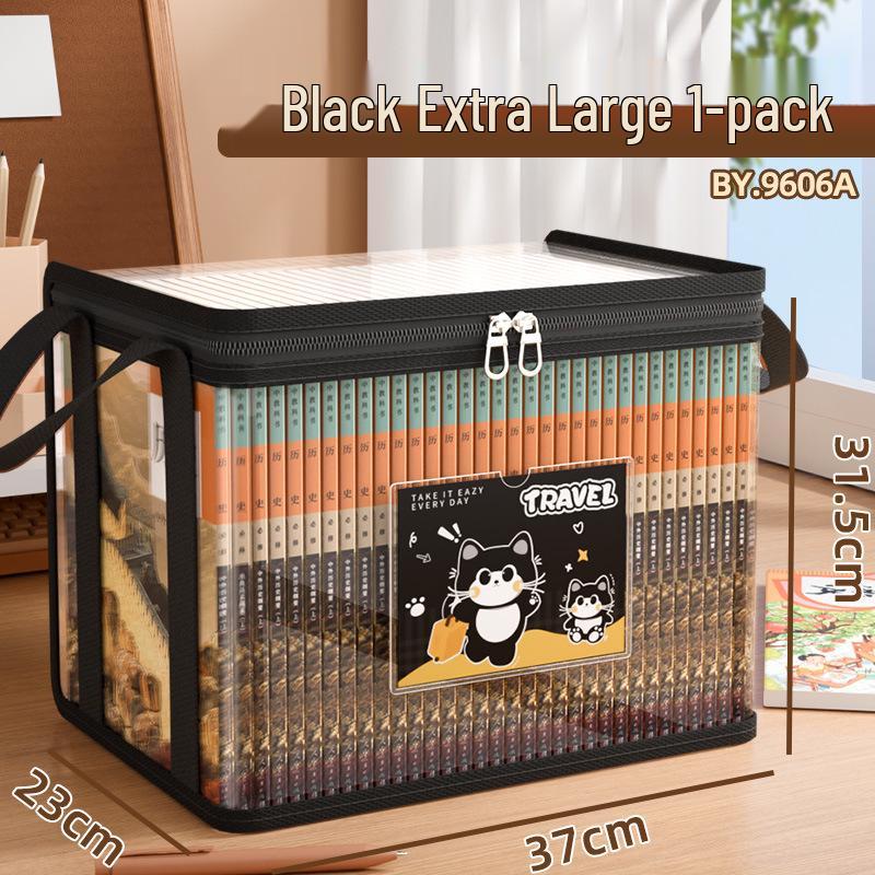 Transparent Dustproof Foldable Book Storage Box for Classroom or Home Use