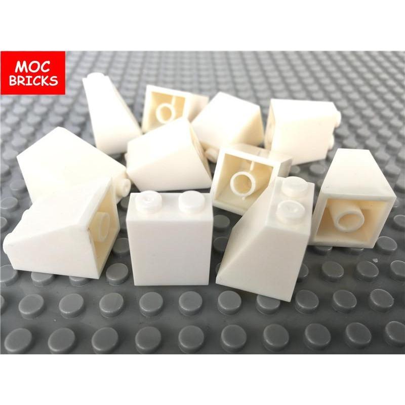 100pcs MY OWN CREATION Blocks Dark Gray White Slope 2X2X2 3678 Learning Add-Ons Assembled Building Blocks Children Playthings