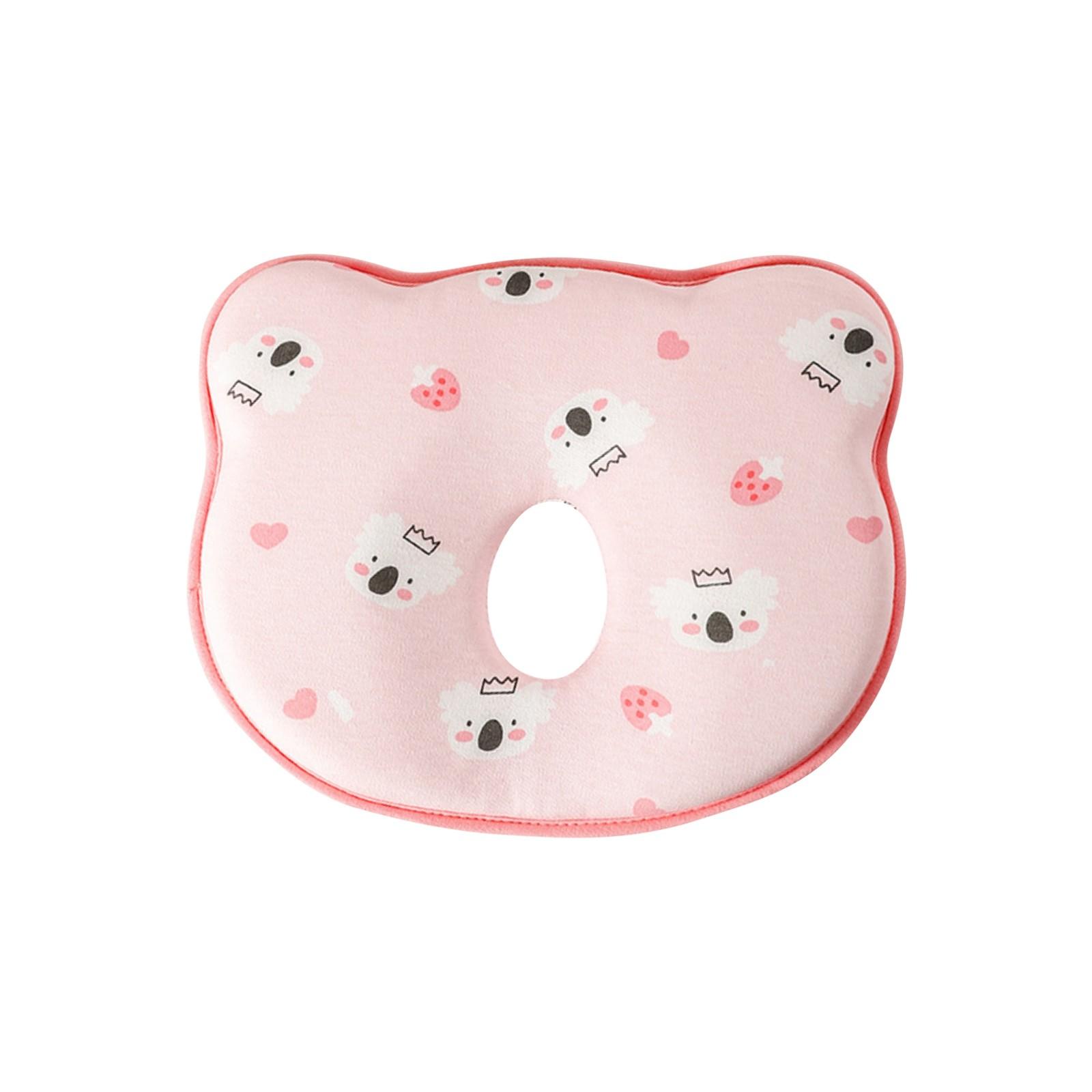 

Подушка для младенцев Тип А, подушка для сна с эффектом памяти, полностью из хлопка, антисмещение, подушка для коррекции формы головы, подушка для коррекции One Size розовый