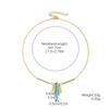Turquoise Stone Beaded Necklace With Water Drop Pendant Blue Green Beads Layered Look Daily Jewelry For Women Casual Commuter Style 41-50 Cm