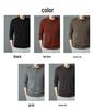Men's Luxury Wool Sweater - Autumn/Winter Warm Casual Knit Shirt with Velvet Collar