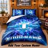 Malmö FF Pattern Bedding 3Pcs Set Custom Name, Bed Sheet And Pillowcases For Home Bedroom