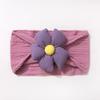 New solid color jacquard children's headband, cute five-petaled flower baby headscarf, thin soft baby hair accessories