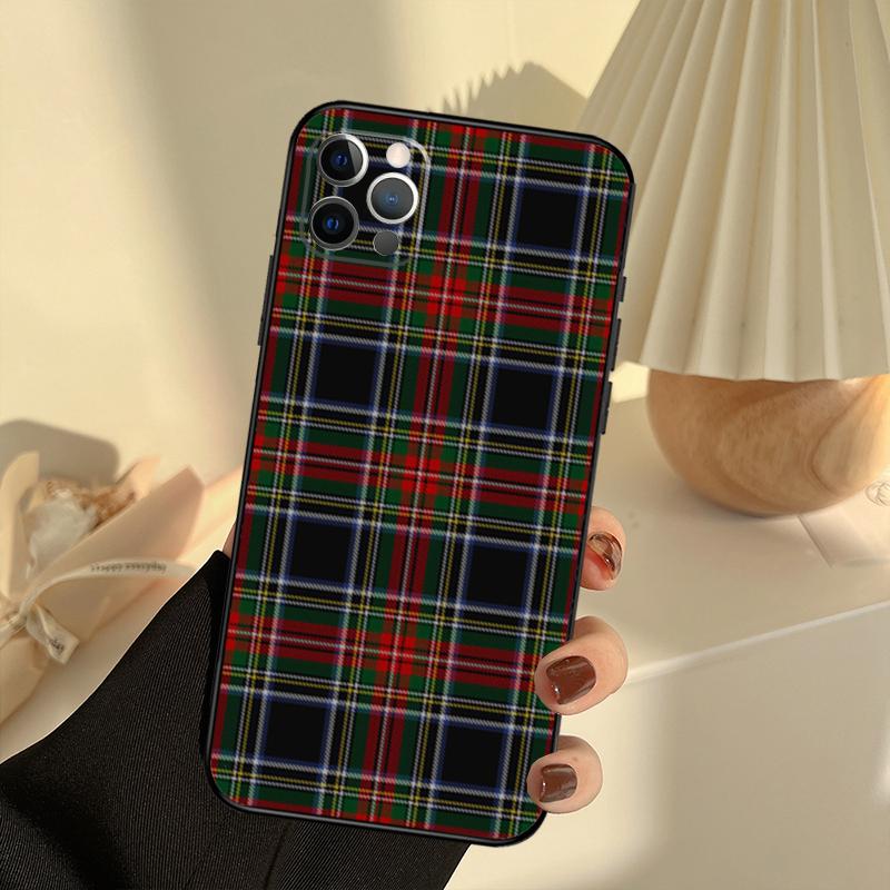 Clan Stewart Dress Tartan Plaid Pattern Phone Case For iPhone 16 15 14 13 11 12 Pro Max 13 12 mini XR 15 16 Plus 16e Cover Funda