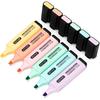 ZEYAR Highlighter, Pastel Colors Chisel Tip Marker Pen, AP Certified, Assorted Colors, Water Based, Quick Dry (6 Macaron Colors)