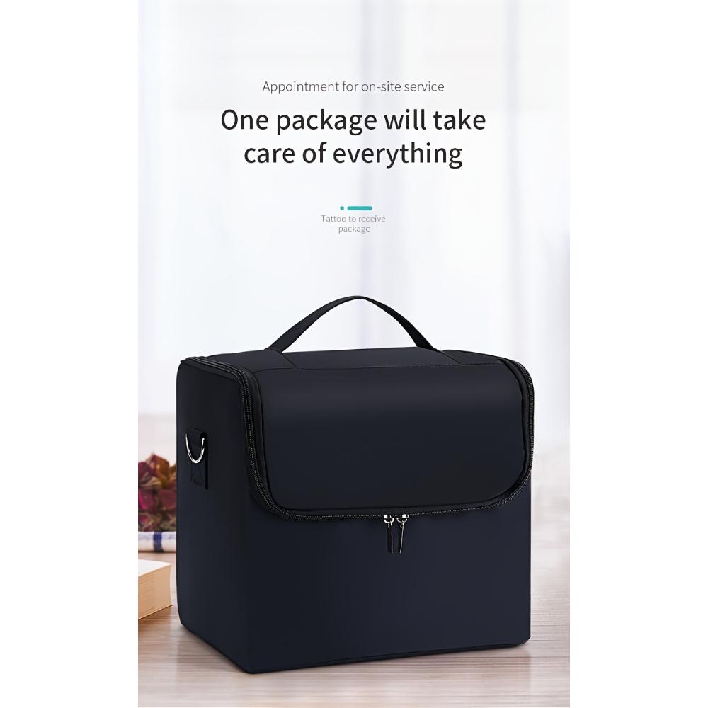 Large -capacity Multi-layer Professional Cosmetic Bag,portable Manicure Pattern Embroidery Makeup Toolbox, Jewelry, Necklace,ring,pendant Storage Box.