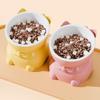 Large Diameter Elevated Cat Bowl Detachable Inclined Food Dish Cute Neck Protection Bowl  Cats
