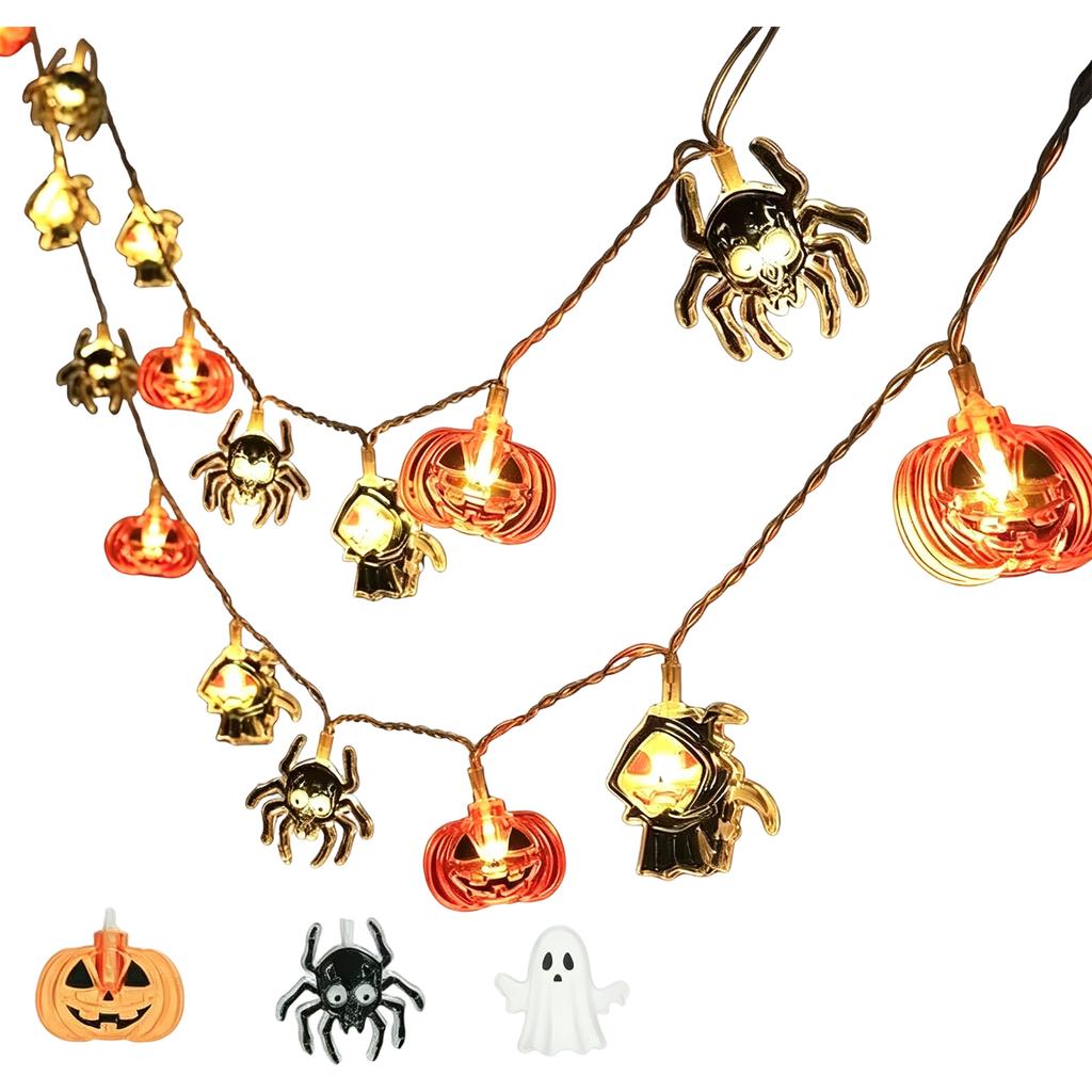 Halloween String Lights with LED Pumpkin and Lights for Outdoor Holiday Decoration