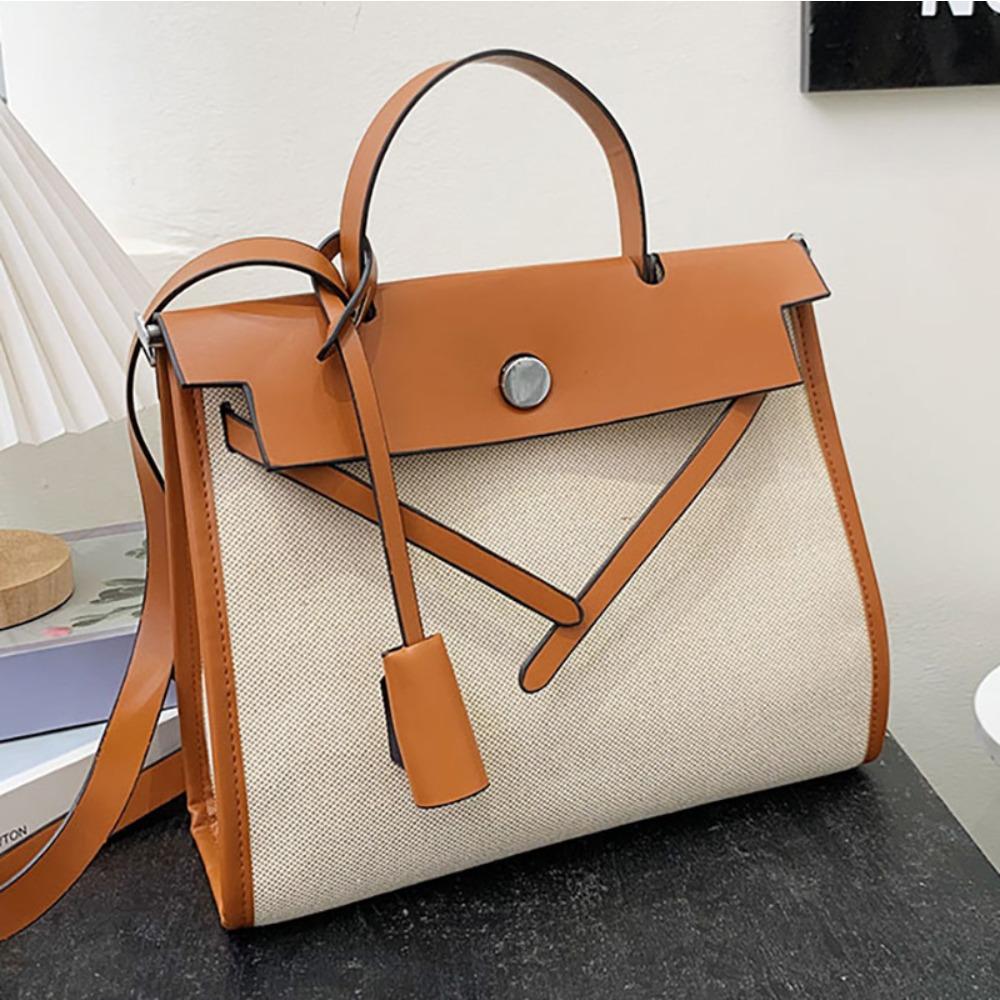 Neue Modische Kontrastfarbe Große Tasche Vielseitige Einzelne Schulter Umhängetasche Damentasche