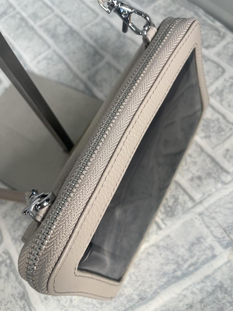 Wallet Smartphone Wallet Shoulder Long Genuine Cowhide Top Grade Genuine Round Unisex [Rebecca] Pouch, Pouch, Function, Pouch, Wallet, Leather,