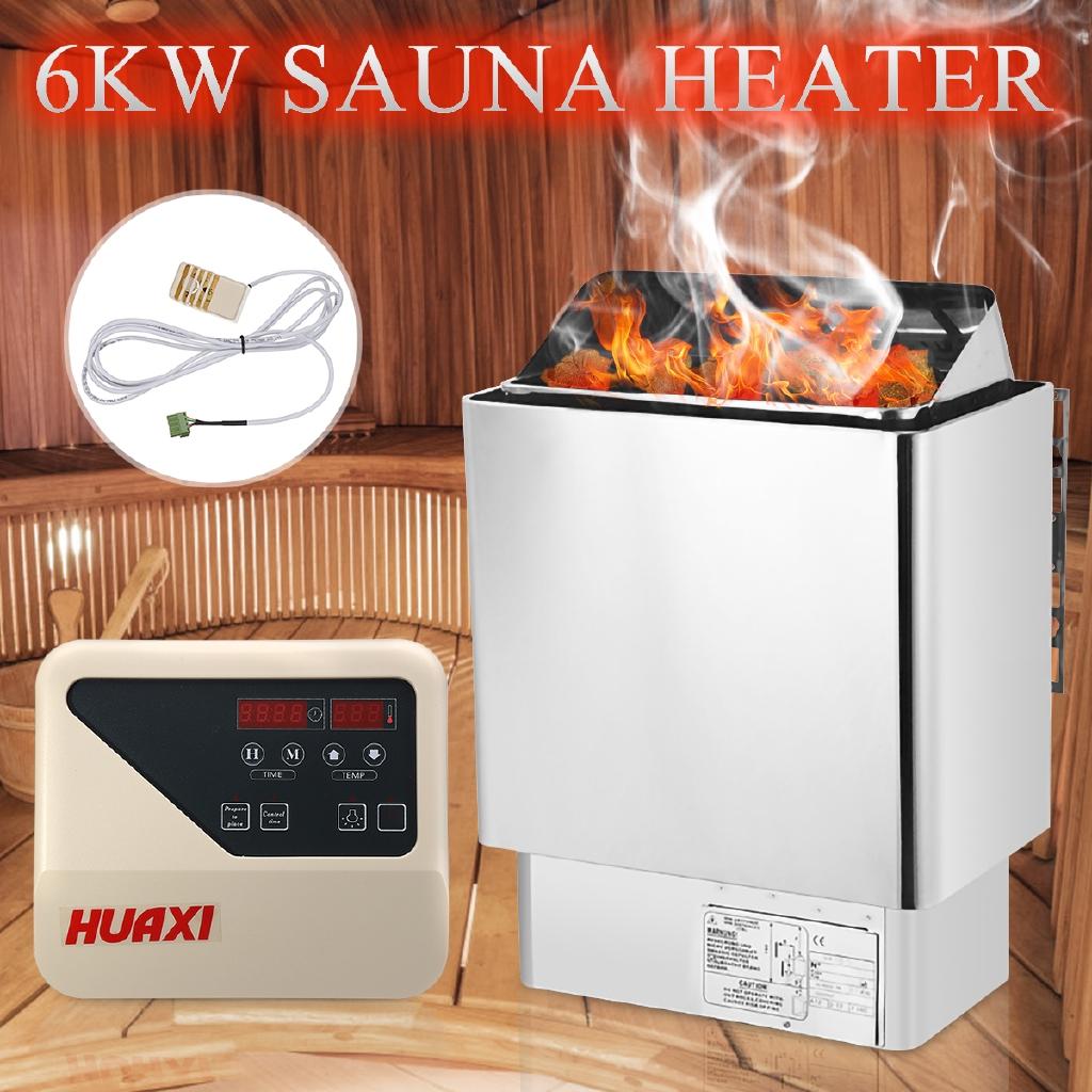 6000W Elektryczny Piec do Sauny Mokrej i Suchej Piec Ze Stali Nierdzewnej Do Domu Hotelu Łazienki Prysznica SPA