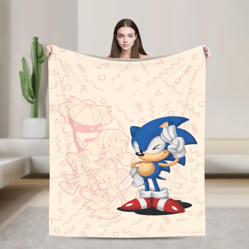 Sonices the H-Hedgehogs Blanket Soft Funny Plush Throw Blanket For Kids Adult Couch Chair Flannel Bedspread Bed Cover
