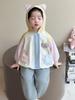 2025 Girls' Hooded Fashion Outerwear: Trendy Macaron Coat for Spring & Autumn