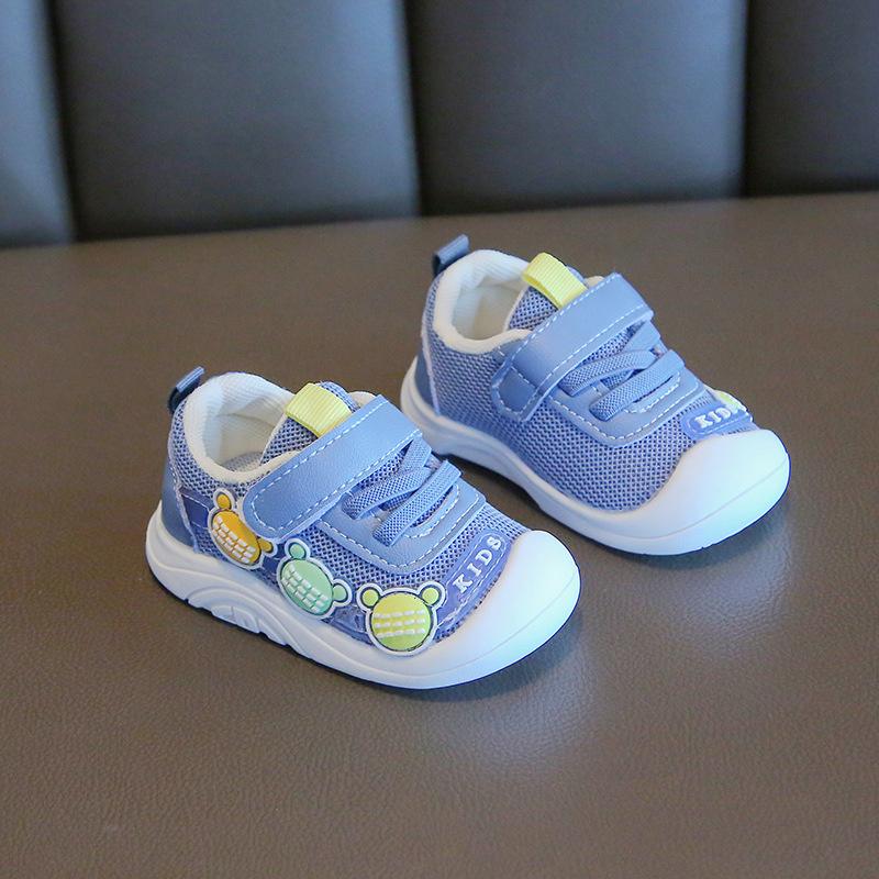 

2025 Новые весенне-осенние кроссовки для девочек Детские Детские Сетчатые Дышащие Повседневные Туфли на плоской подошве Уличные Беговые Кроссовки 17(Insole 12.5cm) синий