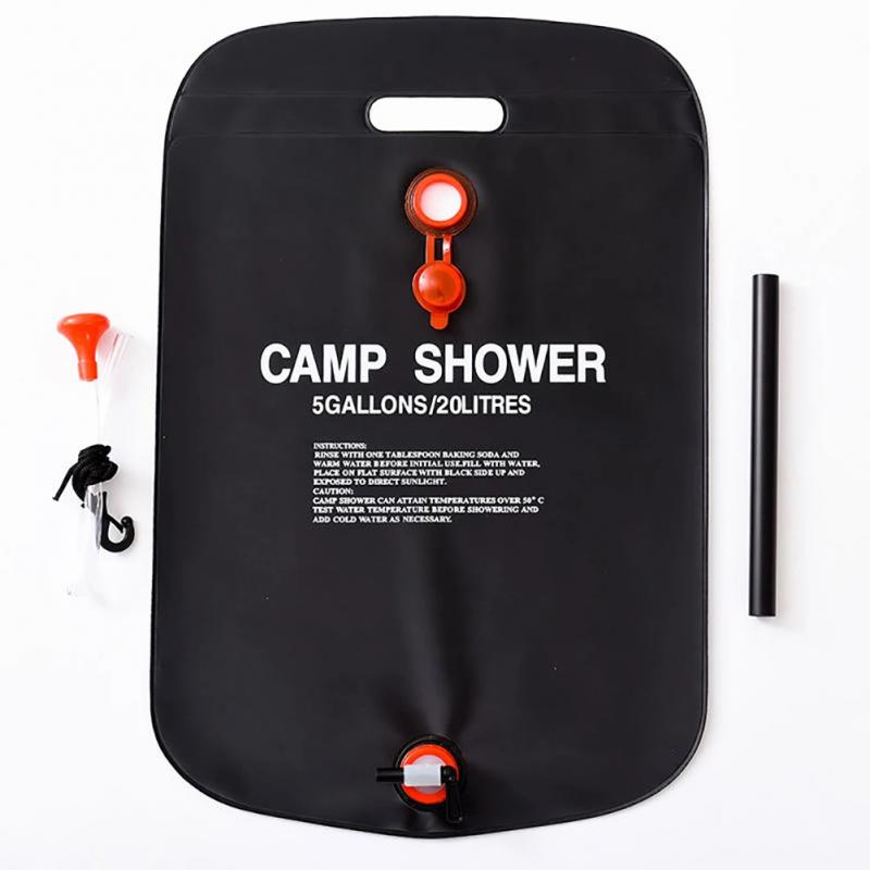 20L Water Bottle Camping Shower Solar Heating Folding Water Canister Camping Bucket Bottle Pouch Water Bag Camping Supplies