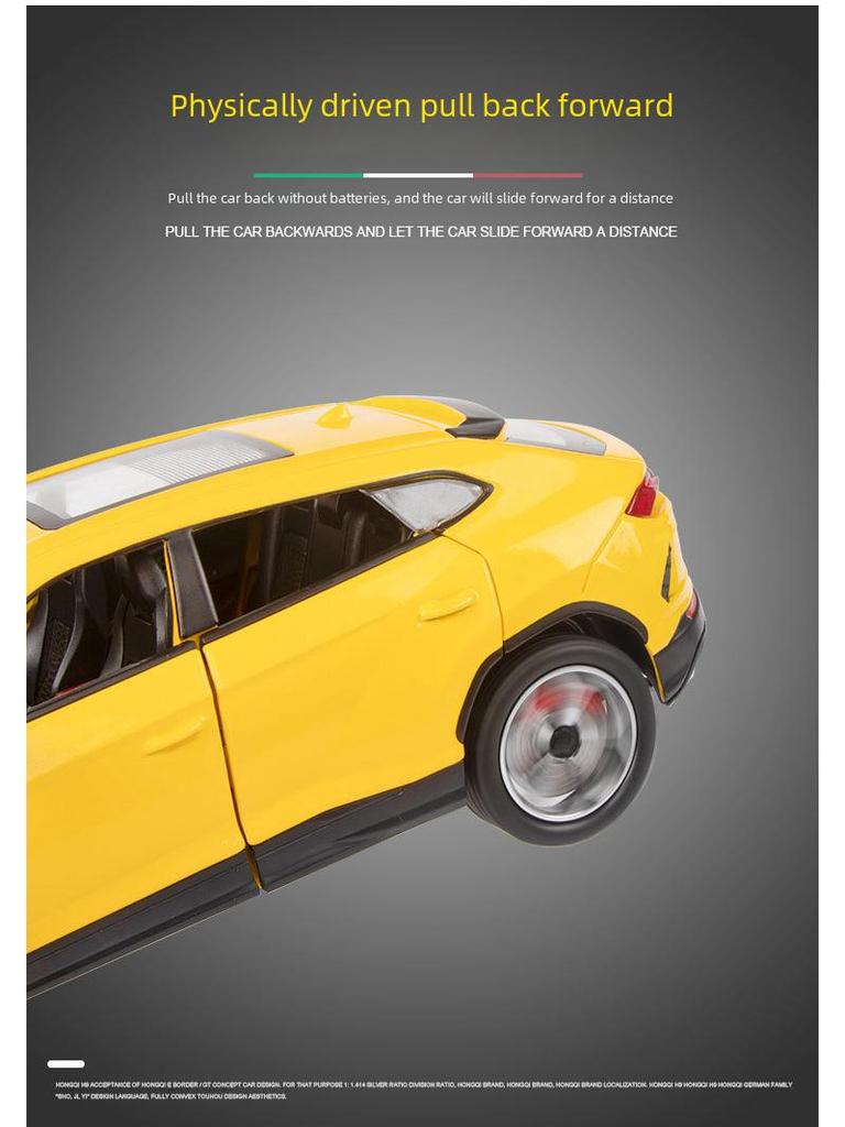 1:24 Lamborghini Urus Bison Alloy Car Model - Boy's Toy Car Ornament