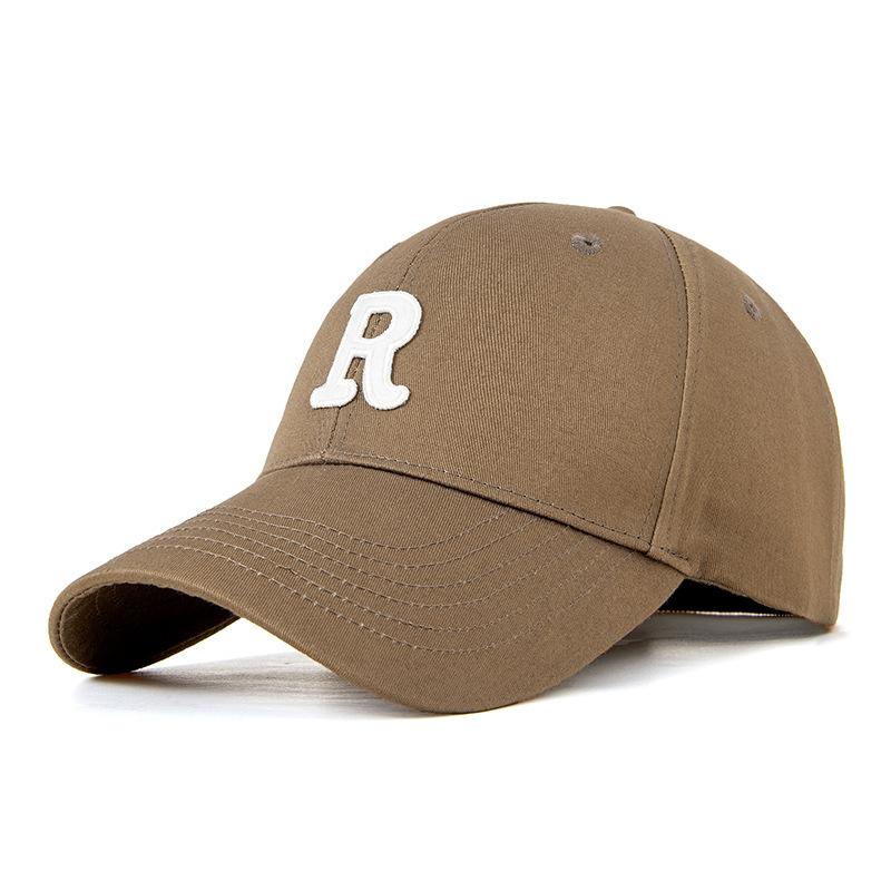 Multi-Color Hardtop R-Letter Baseball Hat Men'S And Women'S Sports Sunshade Sun Protection Moisture Cap Has Large Size