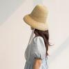 Spring and summer new fashionable retro concave shape with straps High top straw straw straw hat Outdoor sun protection Shade catwalk straw hat