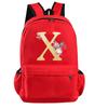 26 English Letters Cosplay Canvas Red Backpack Children Schoolbag Travel Bag Back To School Bookbag for Kids