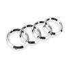 For Audi A3 A4 A5 A6 A7 Q2 Q3 Q5 Q8 TT ABS Black Hood Front Bonnet Grill Rear Trunk Emblem Logo Badge Sticker Decal  4 Ring Logo