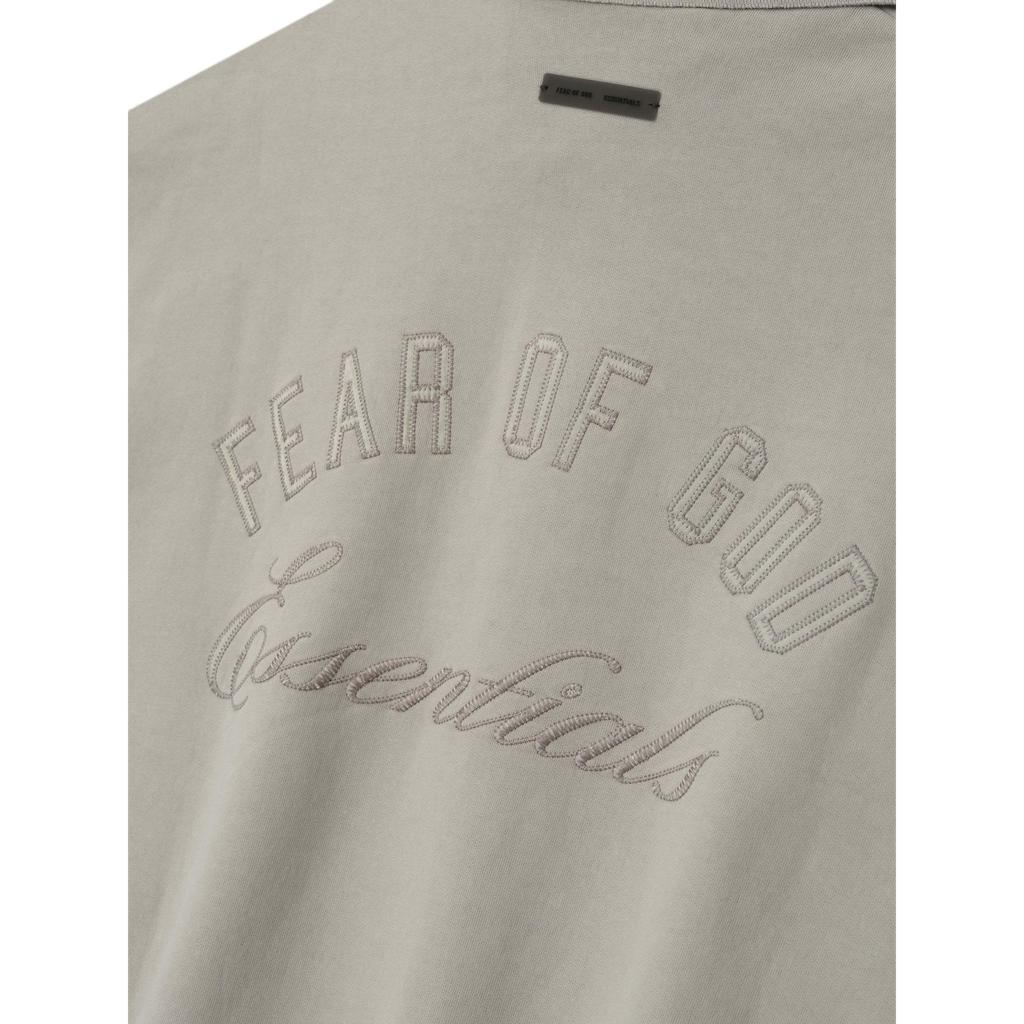 Fear of God Essentials Classic Polo Sweatshirt Smoke Grey Men Tops 192HO252041F