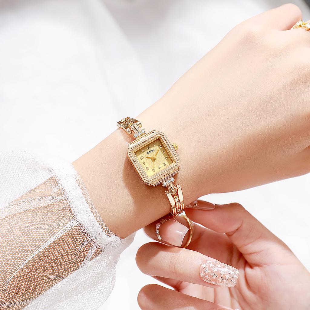 Year Literary Retro Square Small Exquisite Light Luxury Niche Style Temperament Bracelet Quartz Watch